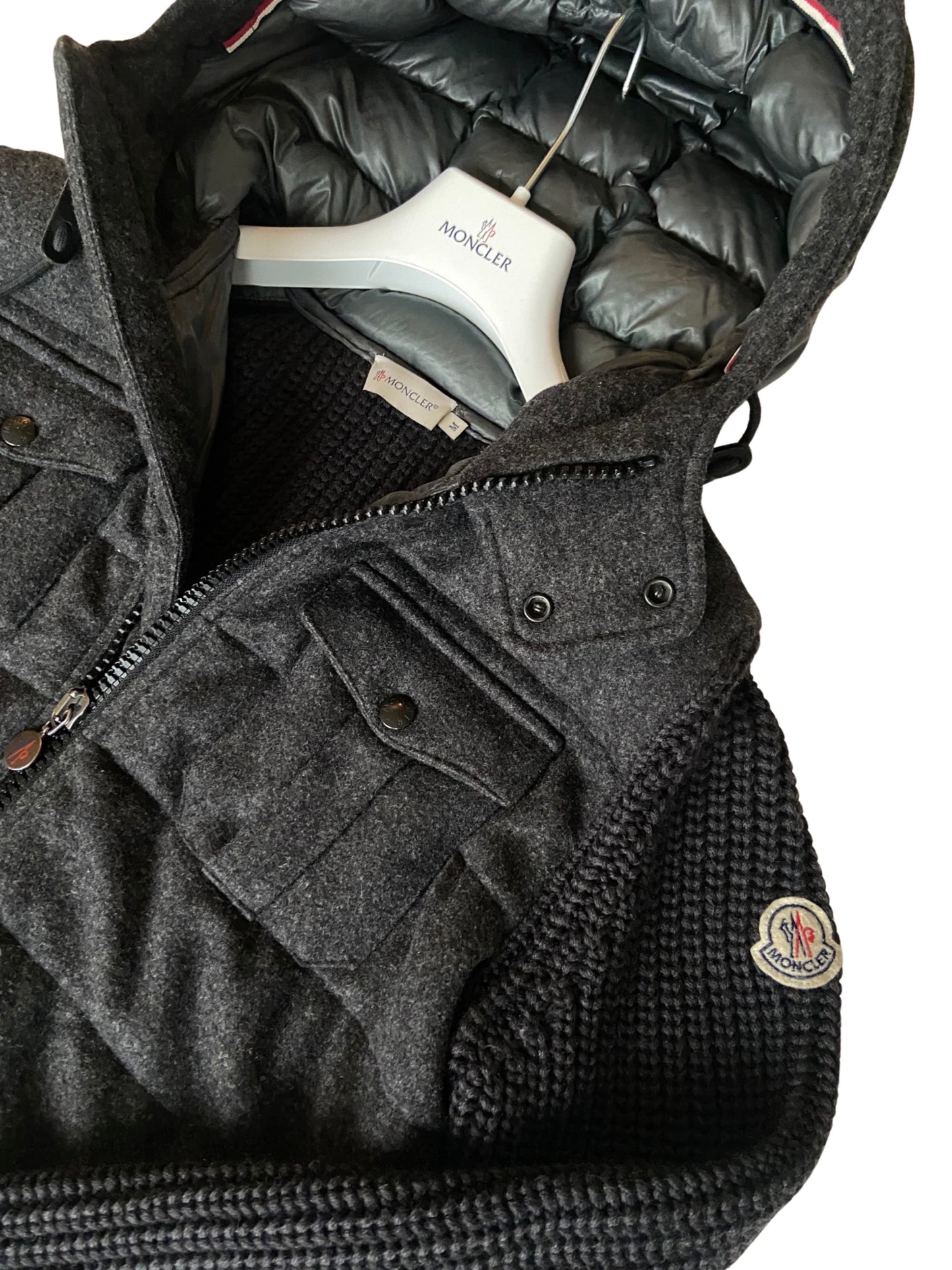 Moncler hooded cardigan jacket