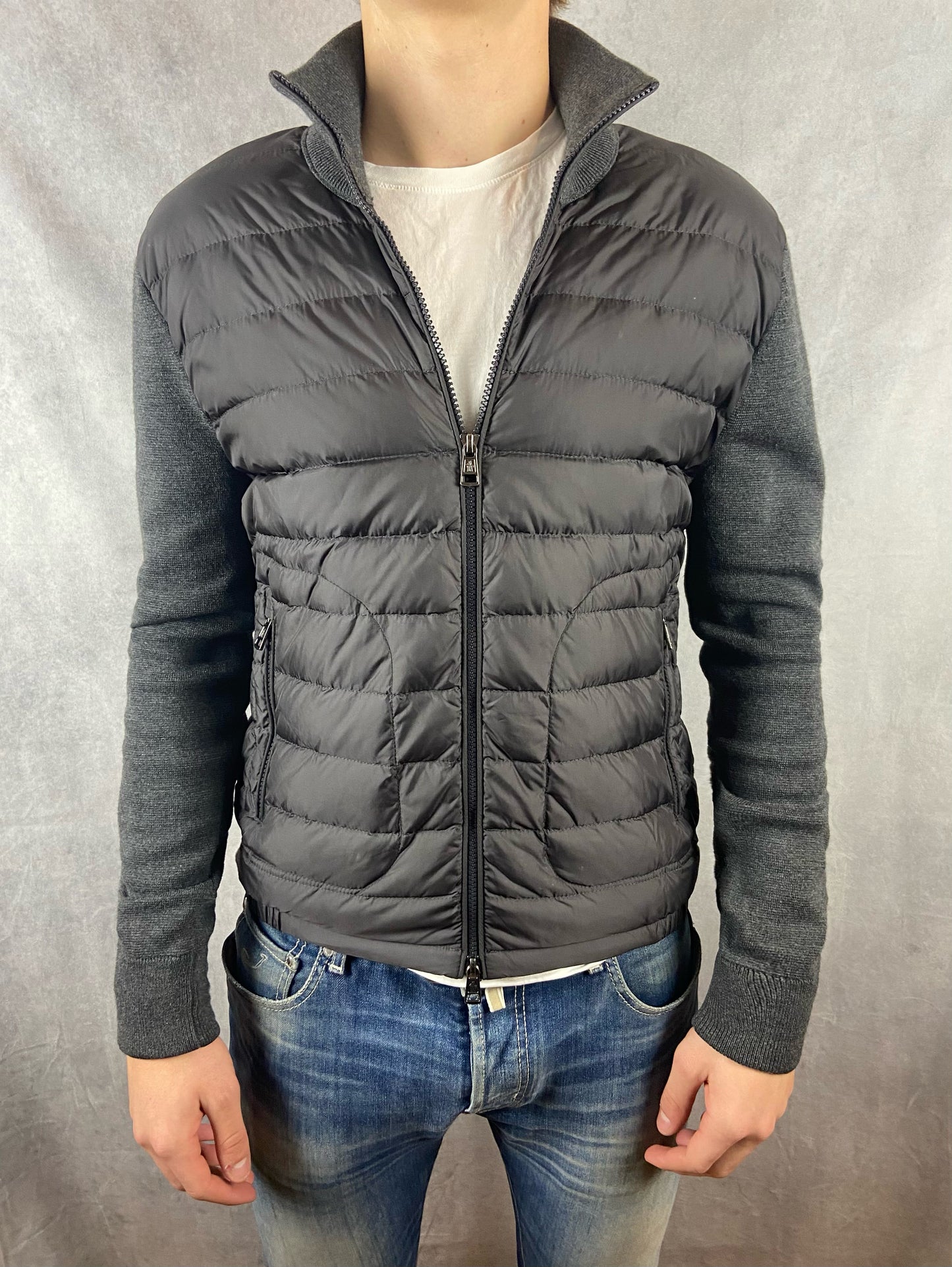 Moncler padded wool cardigan jacket