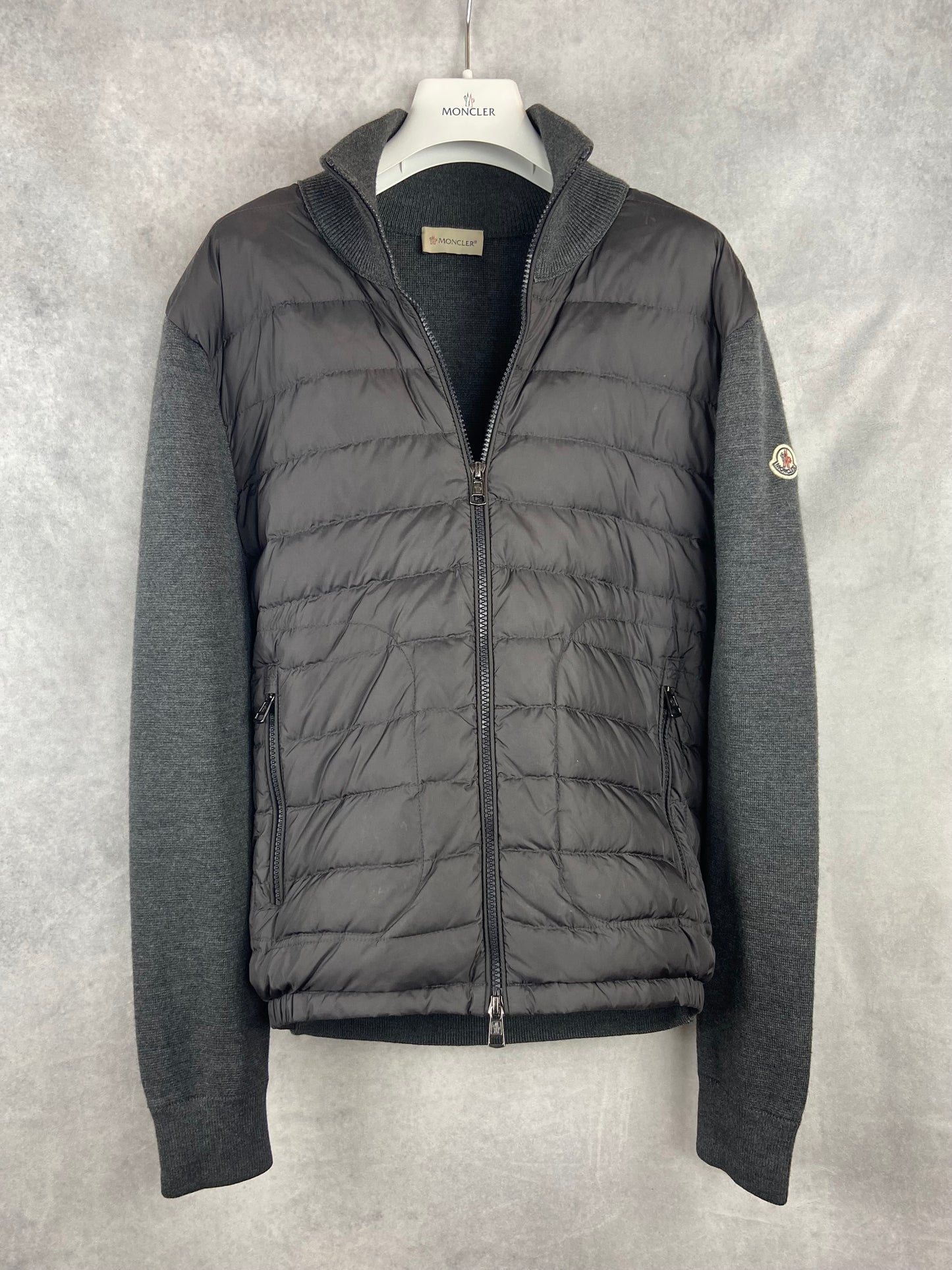 Moncler padded wool cardigan jacket