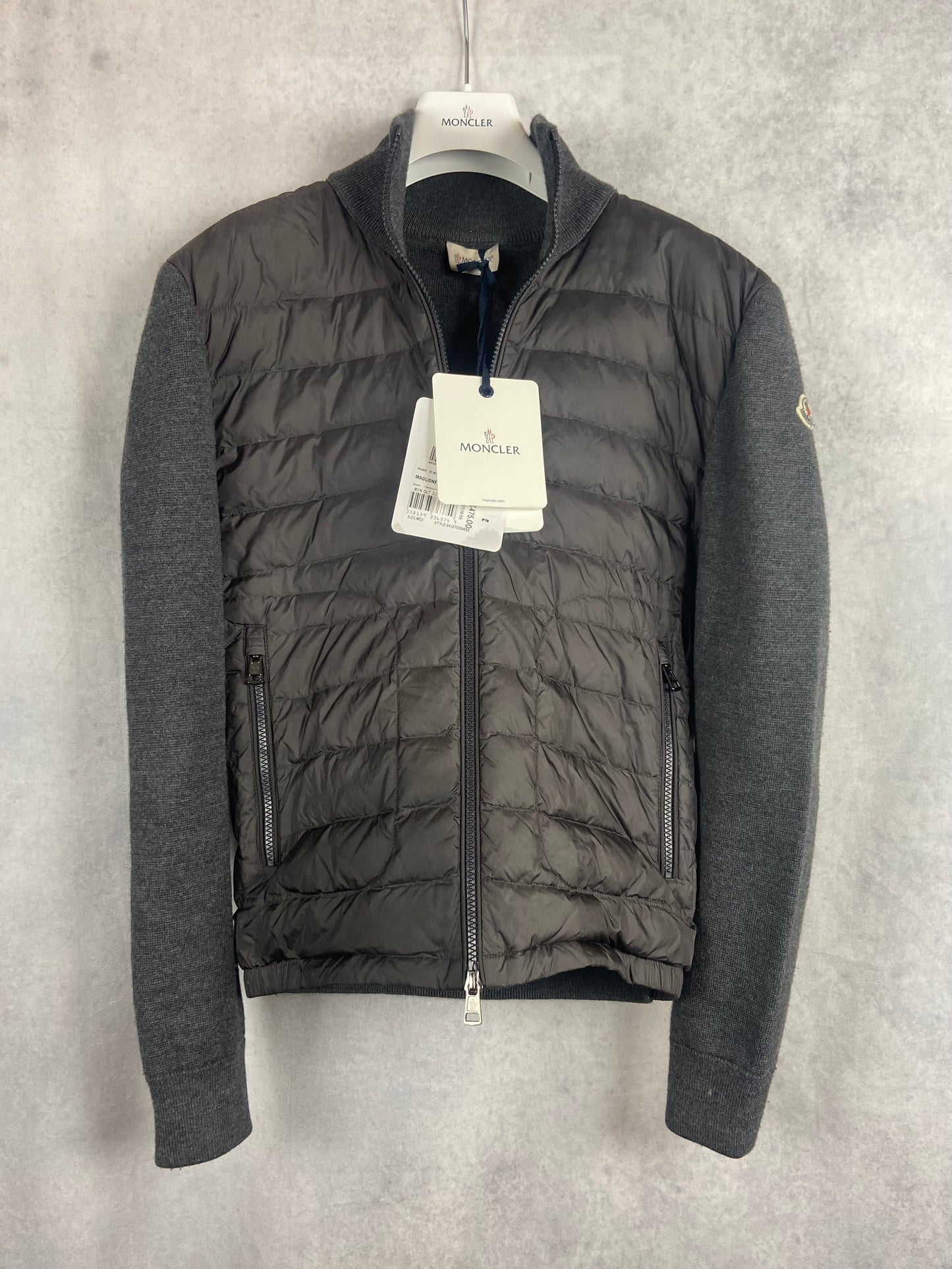 Moncler padded wool cardigan jacket